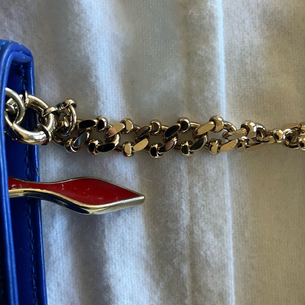 Christian Louboutin Multicolor Studded Blue Shoulder Bag - Picture 5 of 13